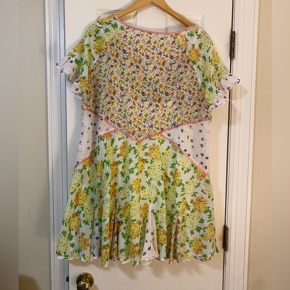 Free People Wildflower Patchwork Mini Dress Size M, NWOT - Picture 2 of 8